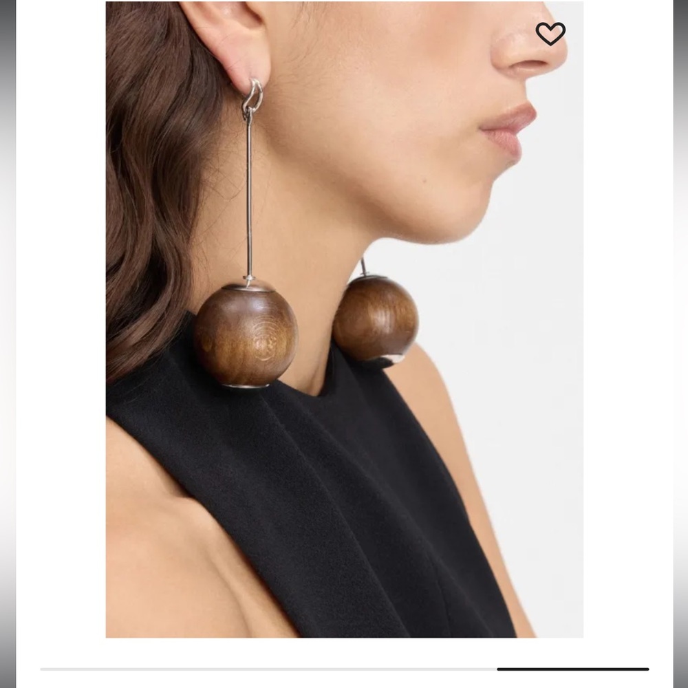 Jacquemus Dark Brown Les Grandes Boucles Nodo Earrings